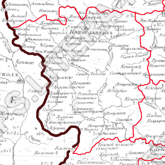 Карта  1792 года.